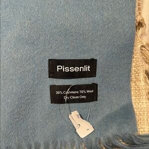 Pissenlit Blue Wool Cashmere Scarf
